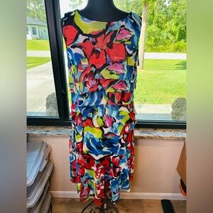 Phase Seven Multi Color Tiered Dress Size Large